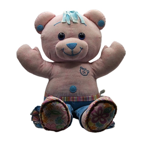 Jakks Pacific Other - Vintage Doodle Bear‎  Pink And Blue 2004 JAKKS 16"
